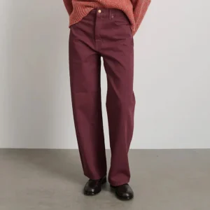 B Sides - Jeans Mid Relaxed Bow - Bordeaux