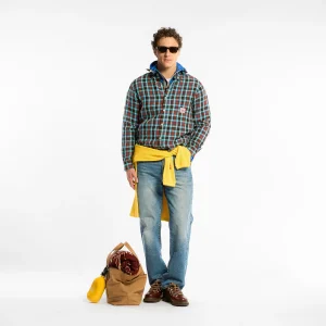 Au Vieux Campeur - Chemise Elmer à Carreaux - Bleu Marron & Rose