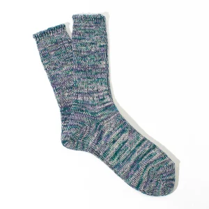 Anonymous ISM - Chaussettes 5 Color Mix Crew - Bleu 50