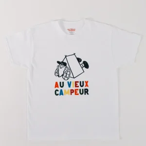 Au Vieux Campeur - T-shirt Kids Cabane - Blanc