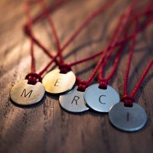 Médaille Merci - Lettres A-Z
